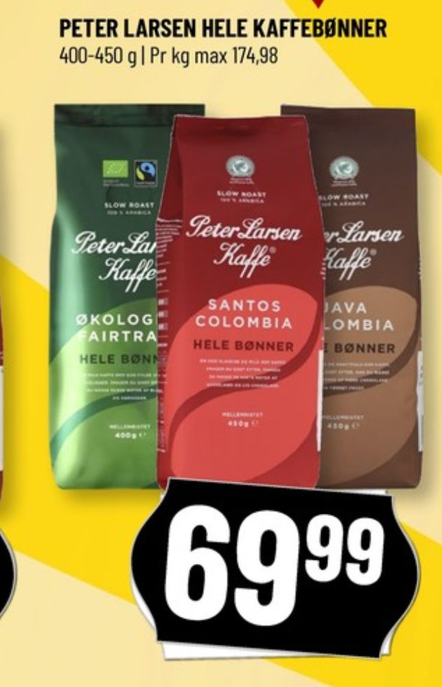 Peter Larsen Java Colombia, Kaffebønner