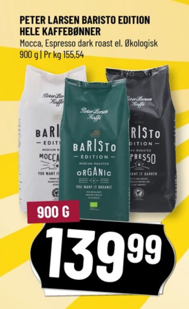 Peter Larsen Baristo Edition Espresso, Kaffebønner