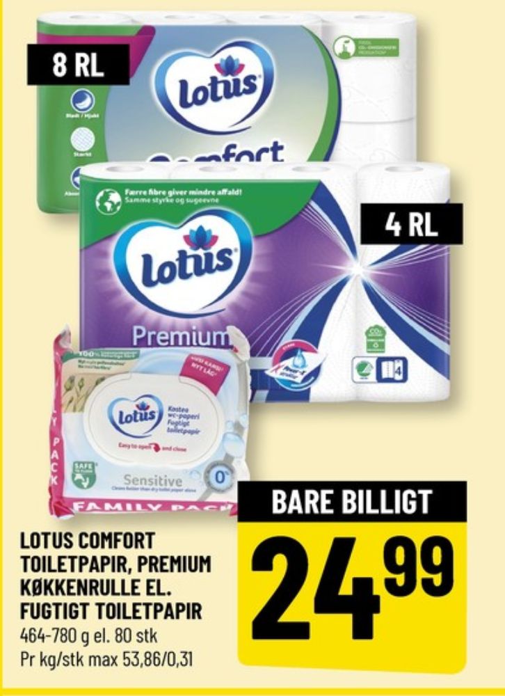 Lotus Sensitive, Toiletpapir