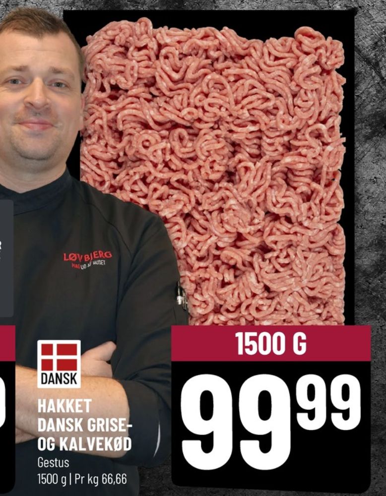 Gestus, Hakket kalv og grisekød