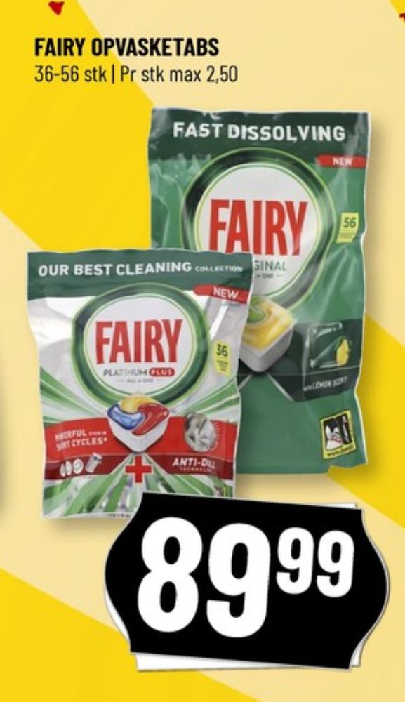 Fairy, Maskinopvask-tabs