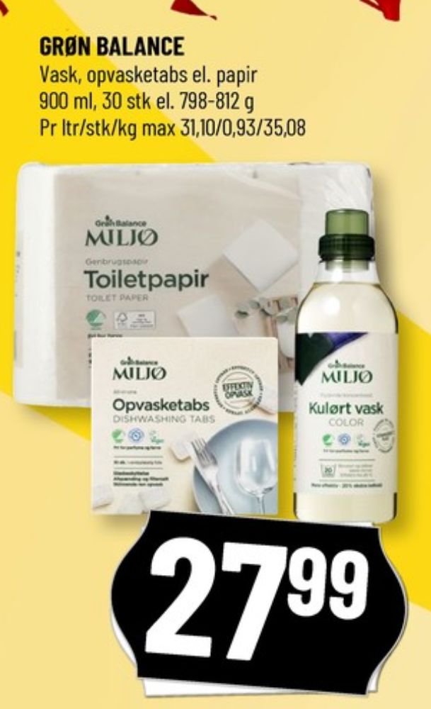 Grøn Balance, Maskinopvask-tabs