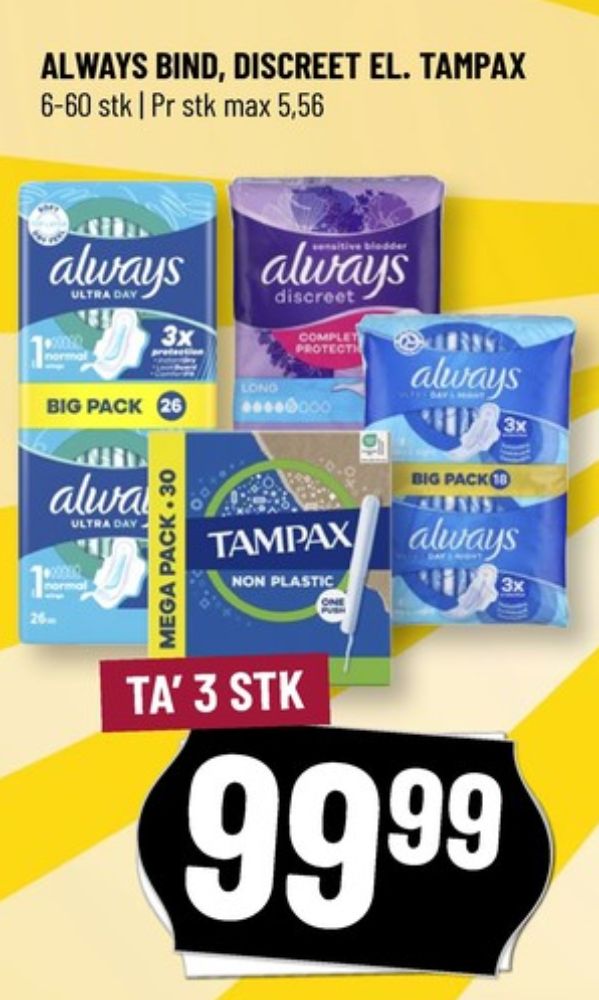 Tampax, Tamponer