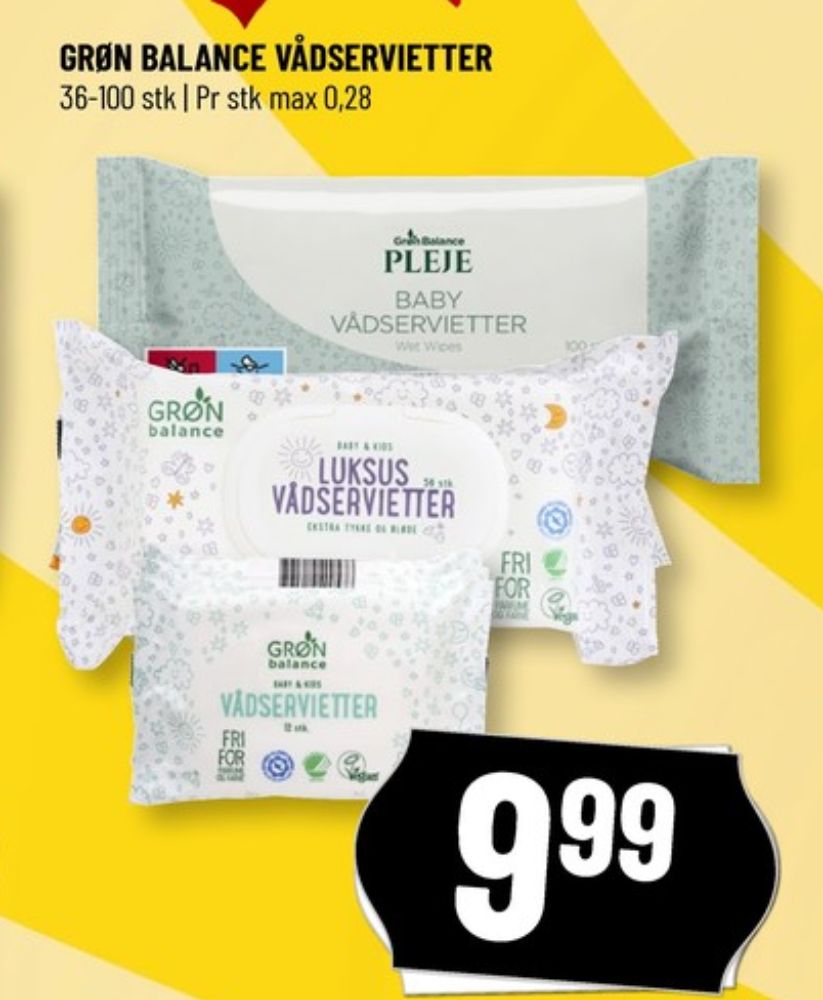 Grøn Balance, Vådservietter