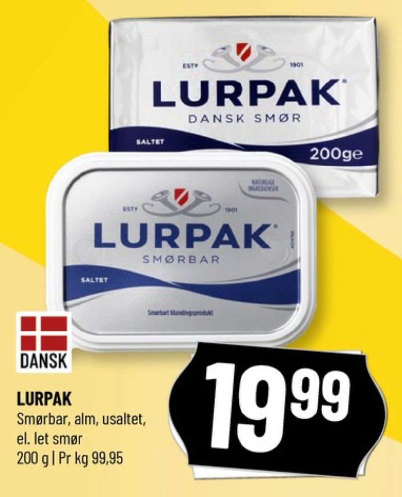 Lurpak, Smør Usaltet