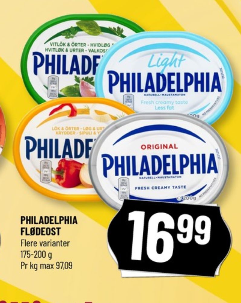 Philadelphia, Flødeost Light