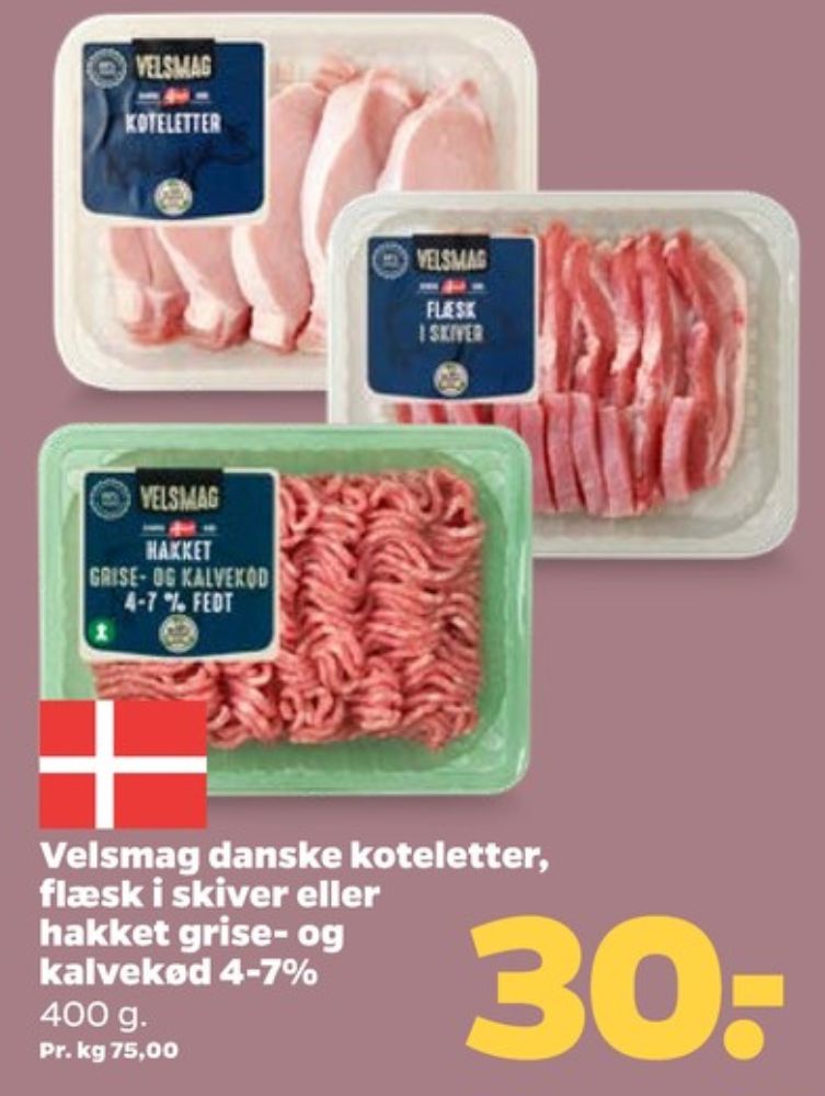 Velsmag, Flæsk i skiver