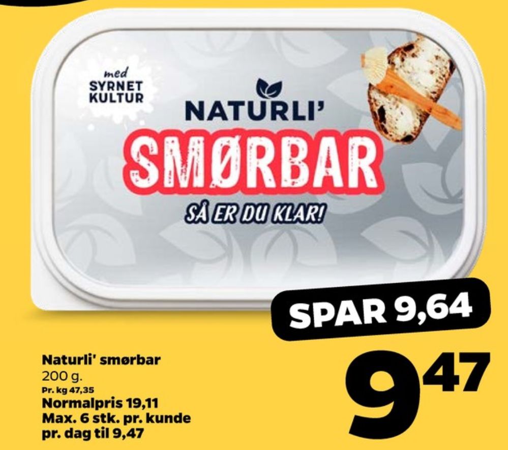 Naturli', Smørbar