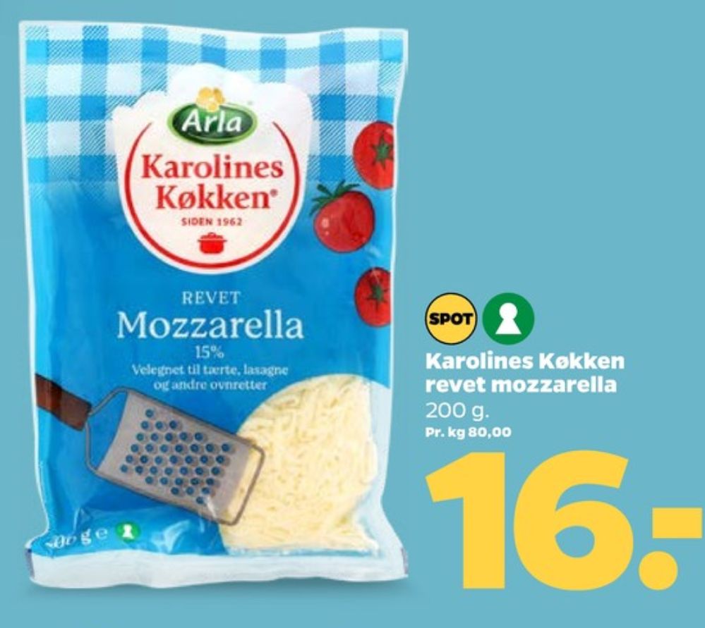 Karolines, Revet ost Mozzarella