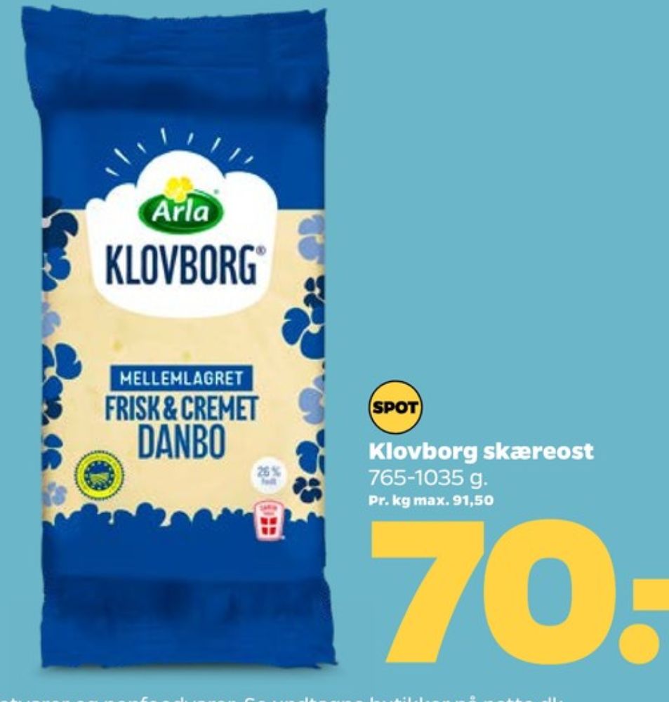 Klovborg, Skæreost Danbo Mellemlagret