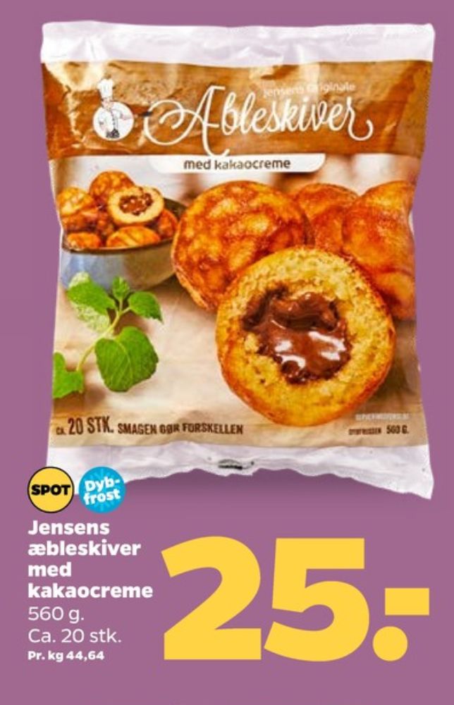 Jensens, Æbleskiver med Kakaocreme