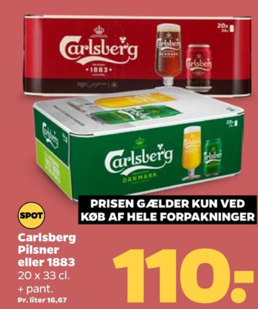 Carlsberg Pilsner, Øl 20 pk.