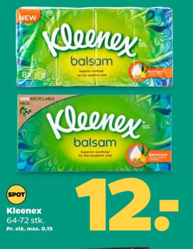 Kleenex, Lommetørklæder