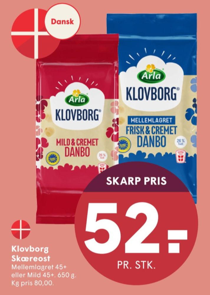 Klovborg, Skæreost Danbo Mellemlagret