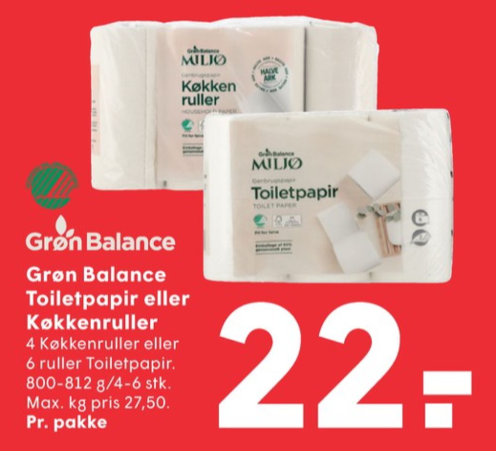 Grøn Balance, Toiletpapir