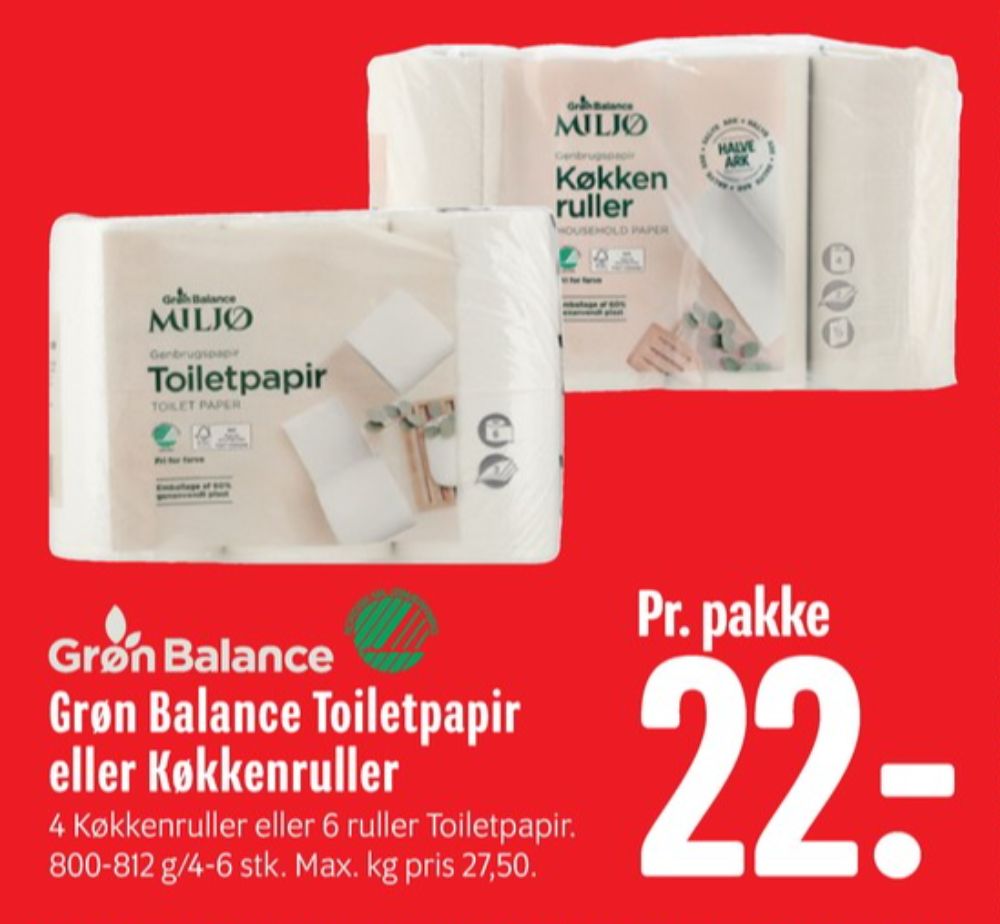 Grøn Balance, Toiletpapir