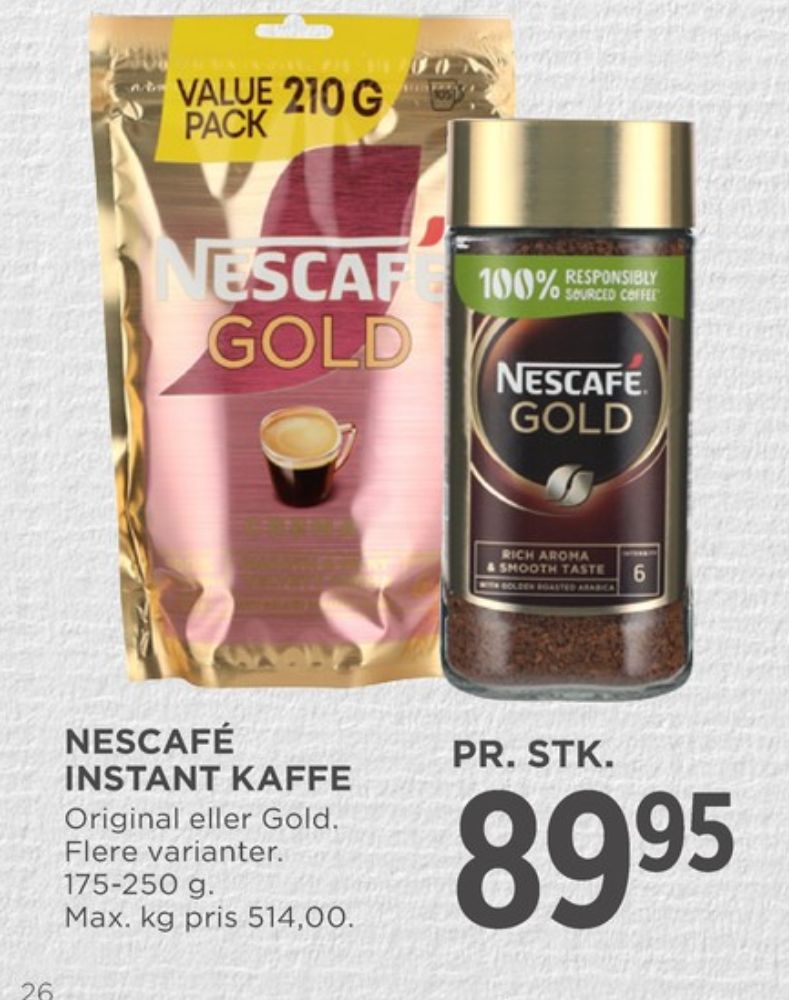 Nescafe Gold Crema, Instant Kaffe