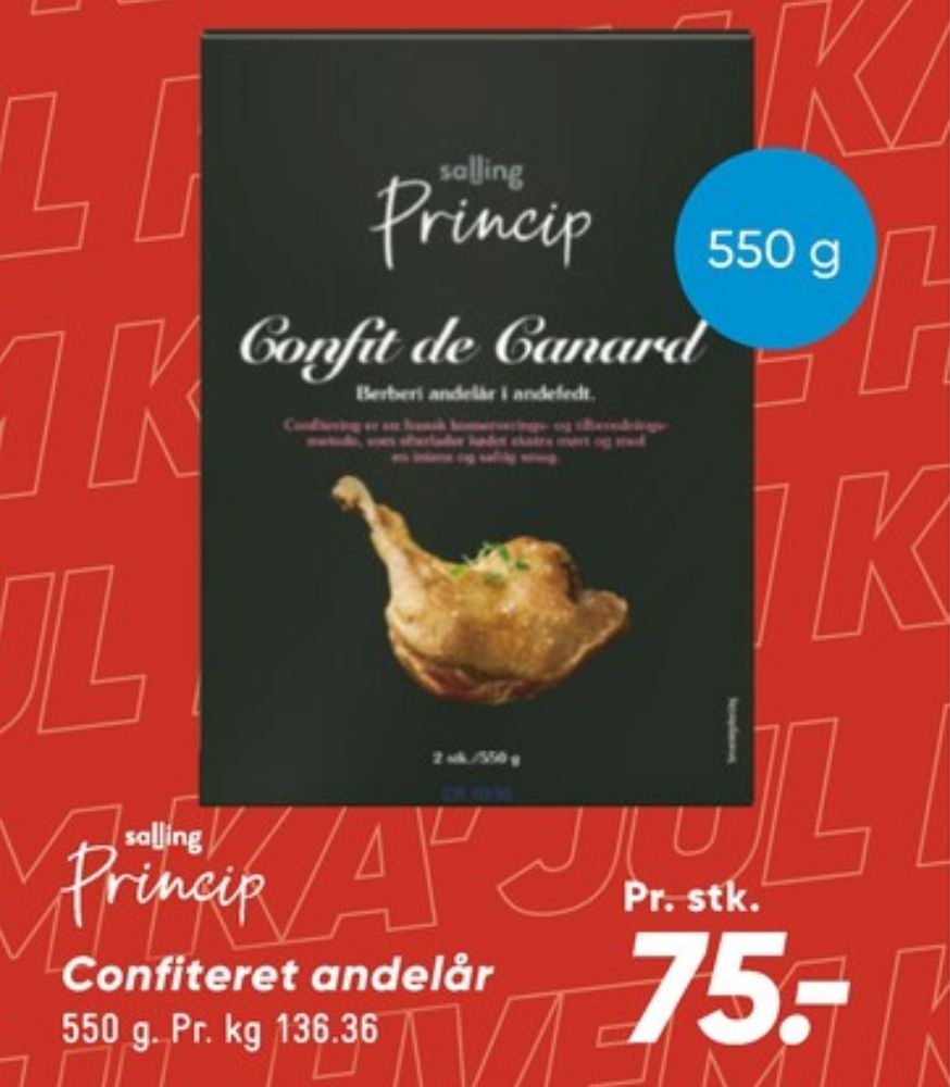 Salling Princip, Confiterede Andelår