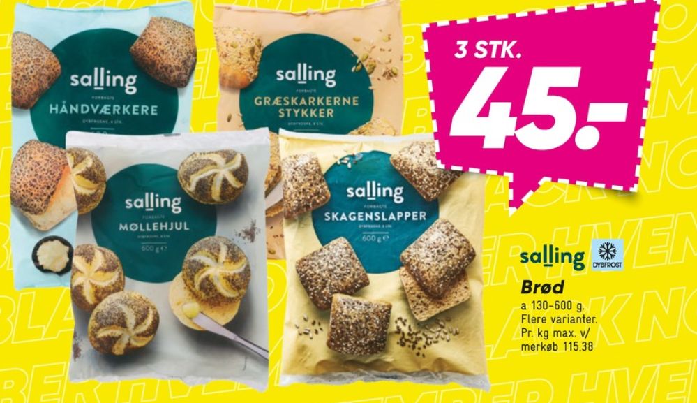 Salling, Græskarkernestykker