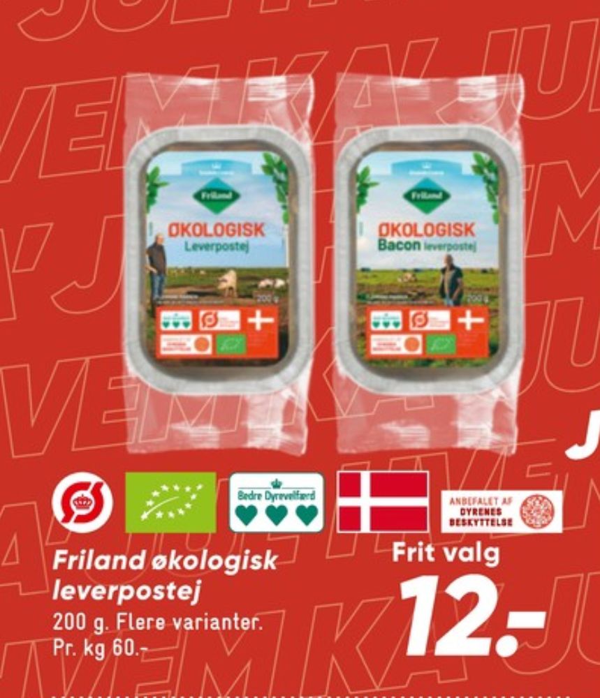 FRILAND Økologi Bacon, Leverpostej