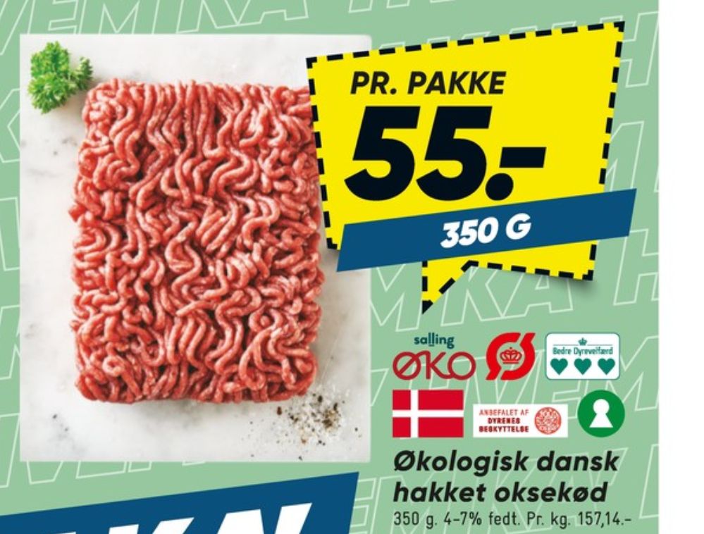 Salling ØKO, Hakket oksekød 4-7%