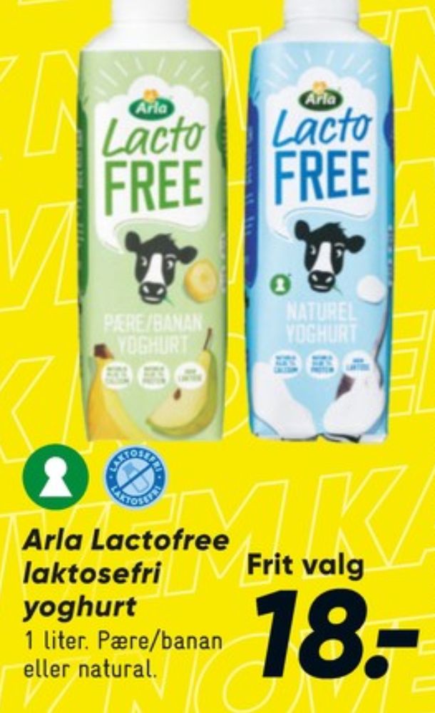 Arla Lacto FREE, Pære & Banan Yoghurt 