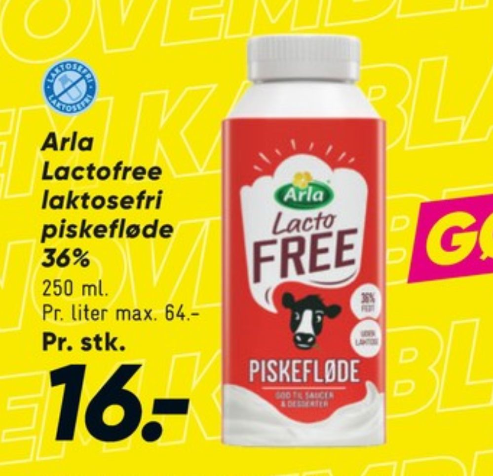 Arla Lacto FREE, Piskefløde