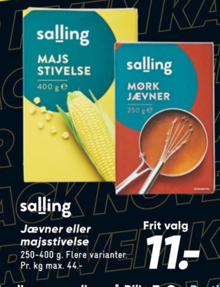 Salling, Majsstivelse