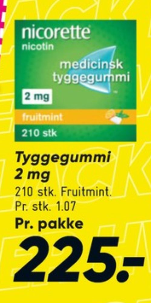Nicorette, Nikotintyggegummi