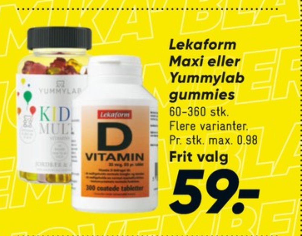 Lekaform, Vitaminer