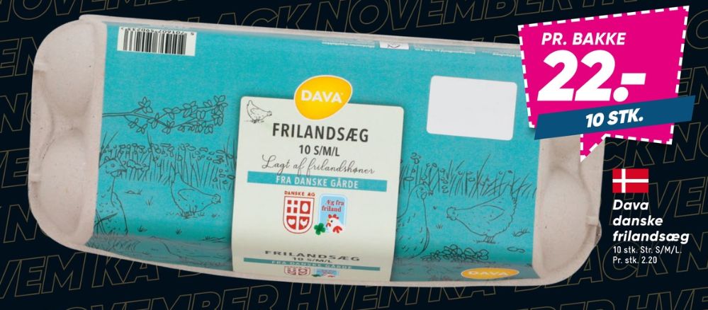 DAVA Foods, Frilandsæg S/M/L