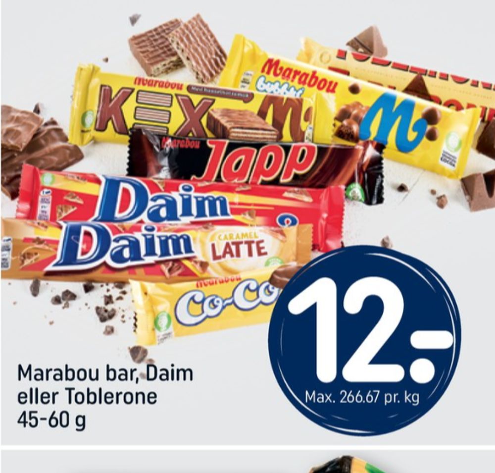 Toblerone, Chokolade