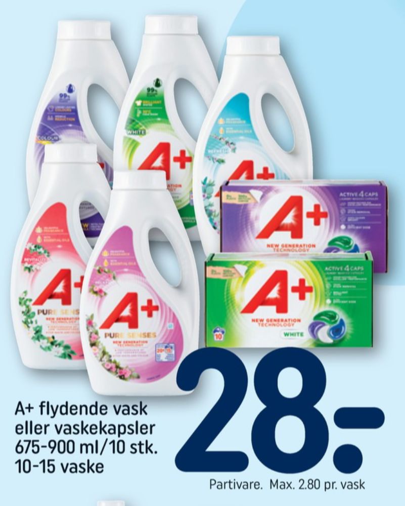 A+, Vaskemiddel-tabs