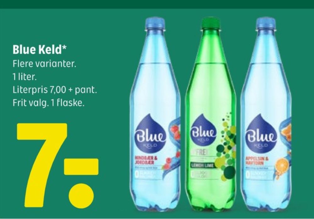 Blue Keld Hindbær & Jordbær, Mineralvand med brus, hindbær og jordbær