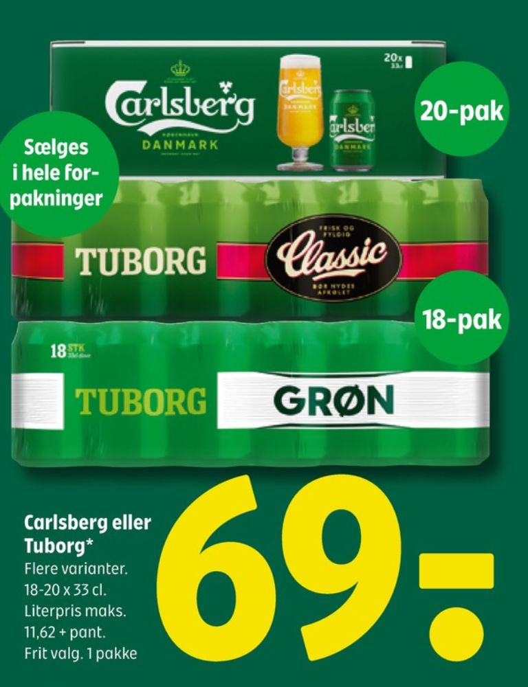 Tuborg Classic, Øl 18 pk.