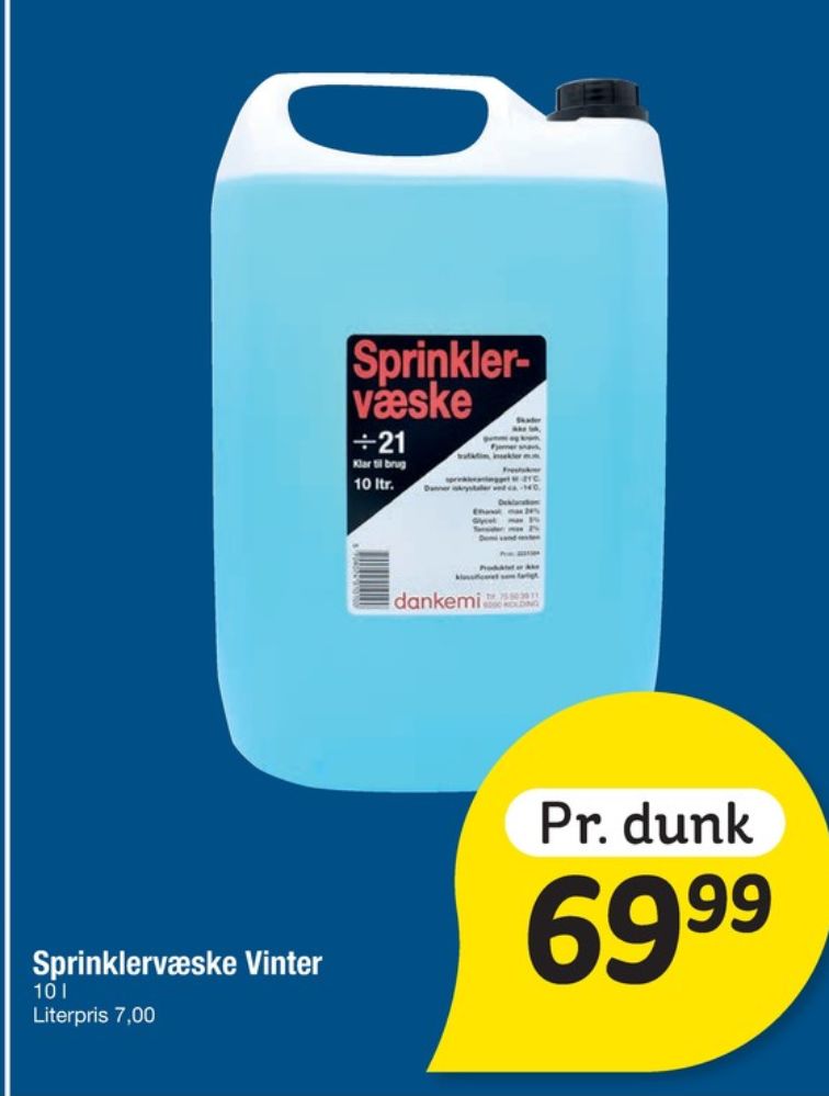 Dankemi A/S, Sprinklervæske