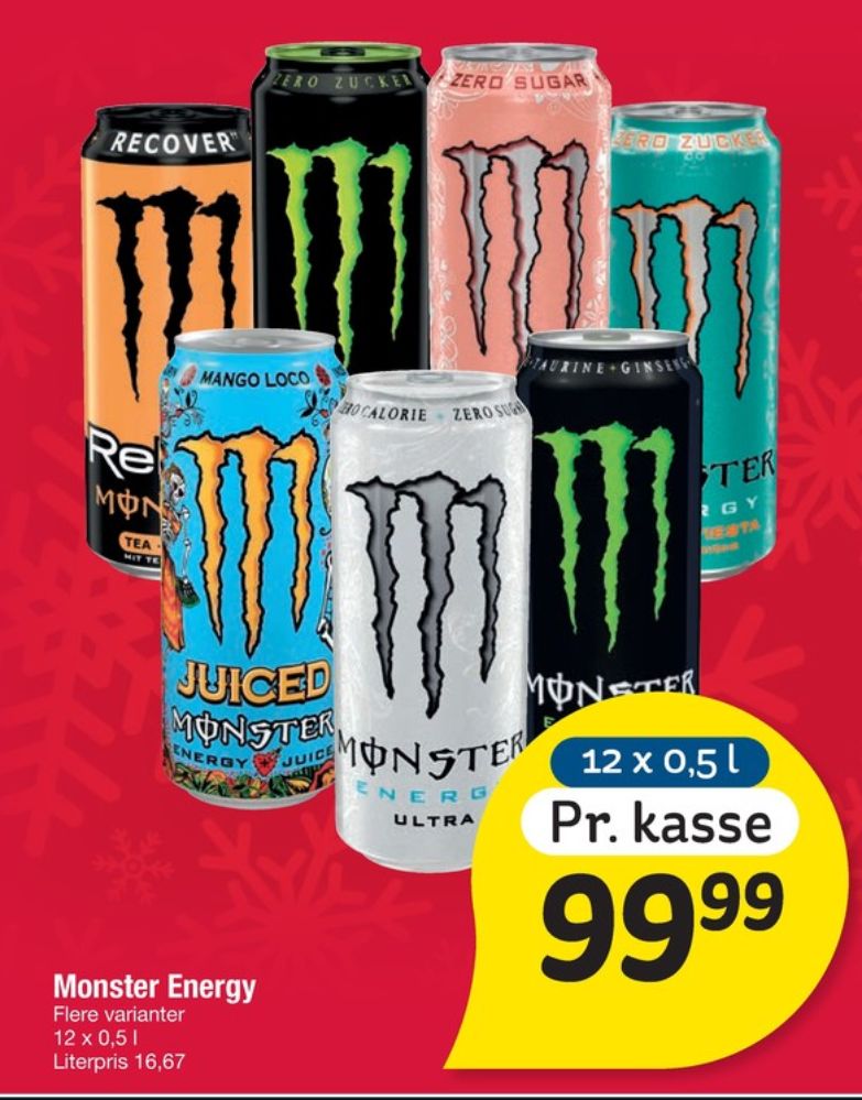 Monster Rehab Peach Tea, Energidrik 12 pk.