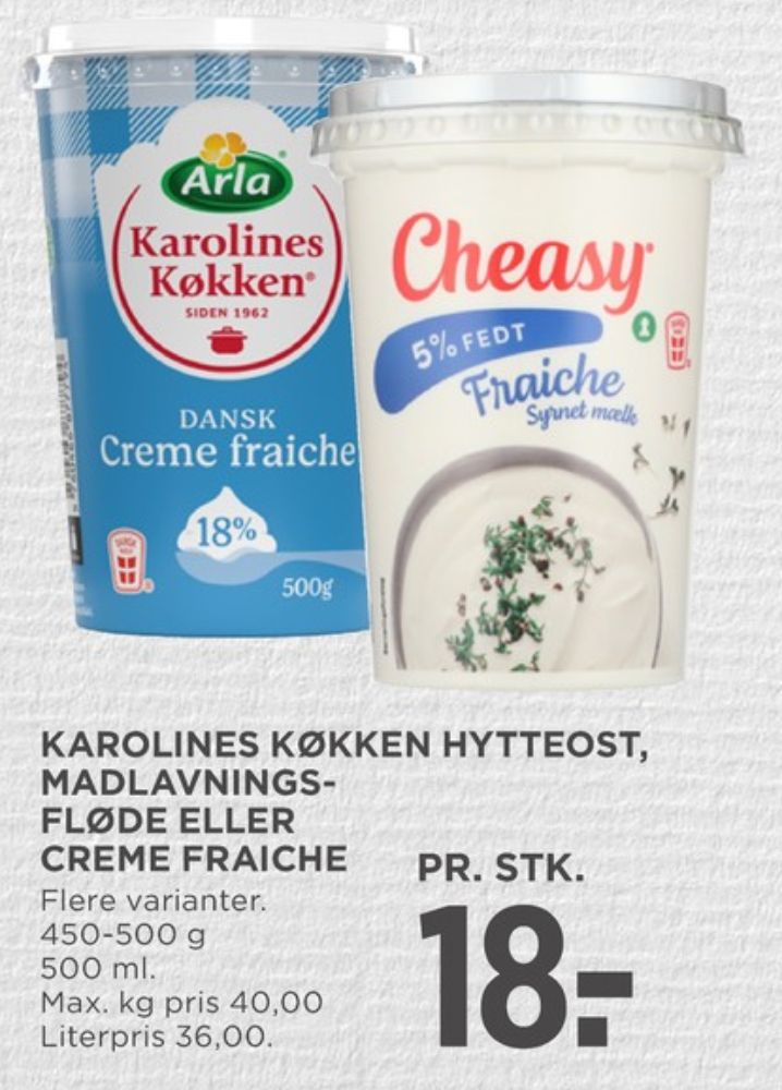 Karolines, Hytteost 4,5%