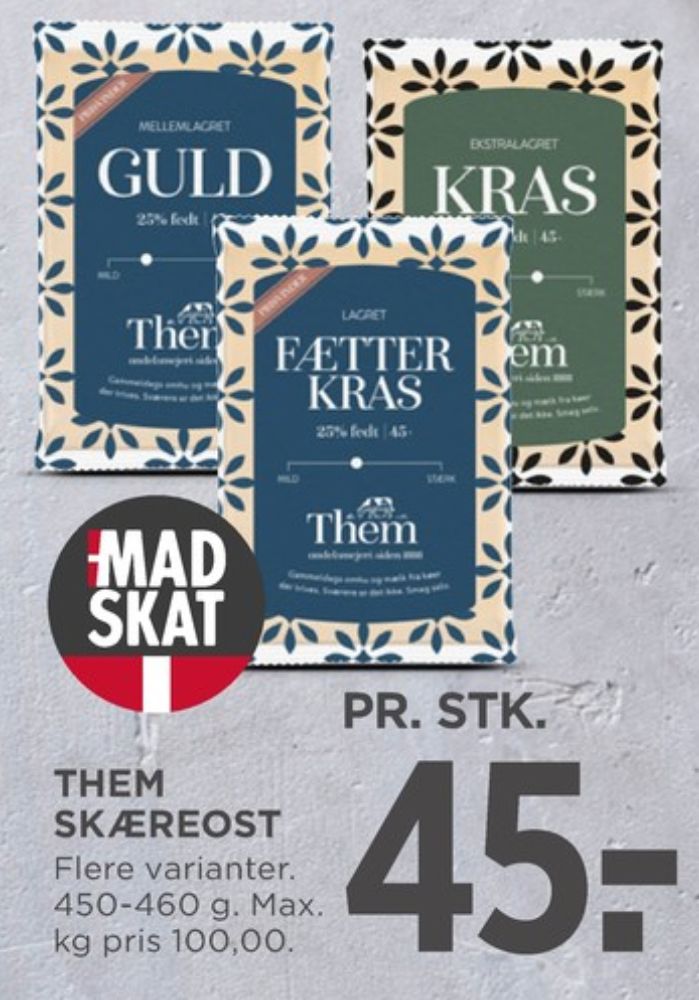 Them Ost, Skæreost Guld Mellemlagret