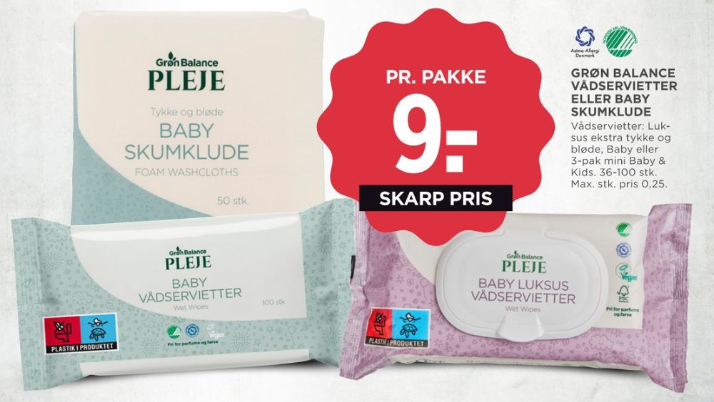 Grøn Balance, Vådservietter