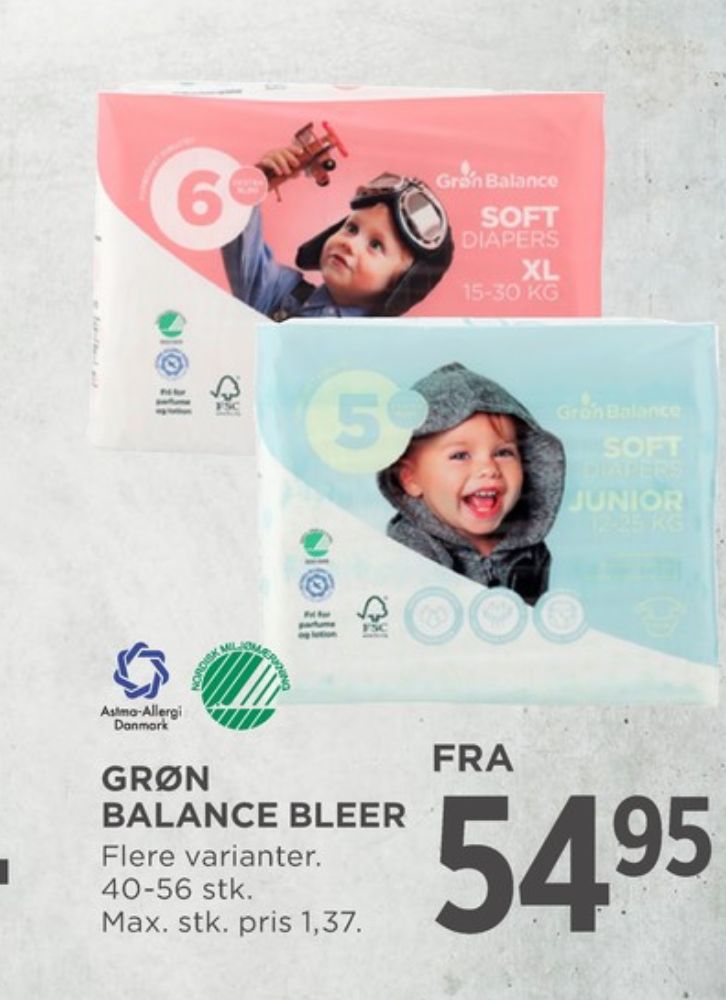 Grøn Balance Maxi, Bleer str 4 7-16 kg