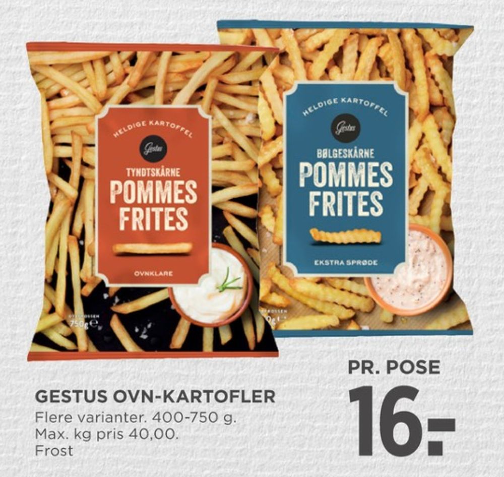 Gestus, Pommes Frites Tyndtskårne