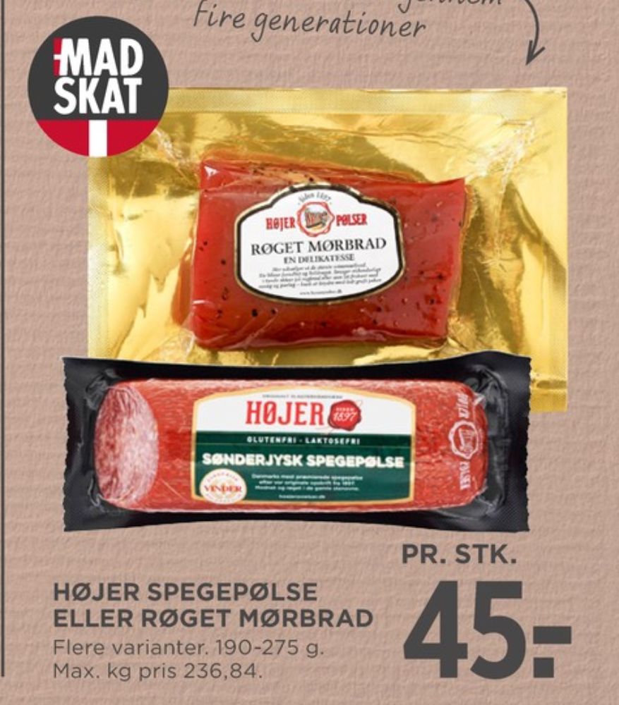 Højer Pølser, Røget Mørbrad