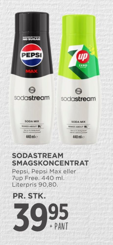 Sodastream, Smagskoncentrat Pepsi Max