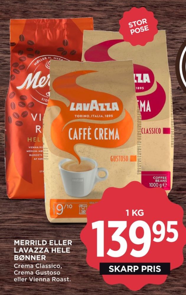 LavAzza Caffe Crema Classico, Kaffebønner