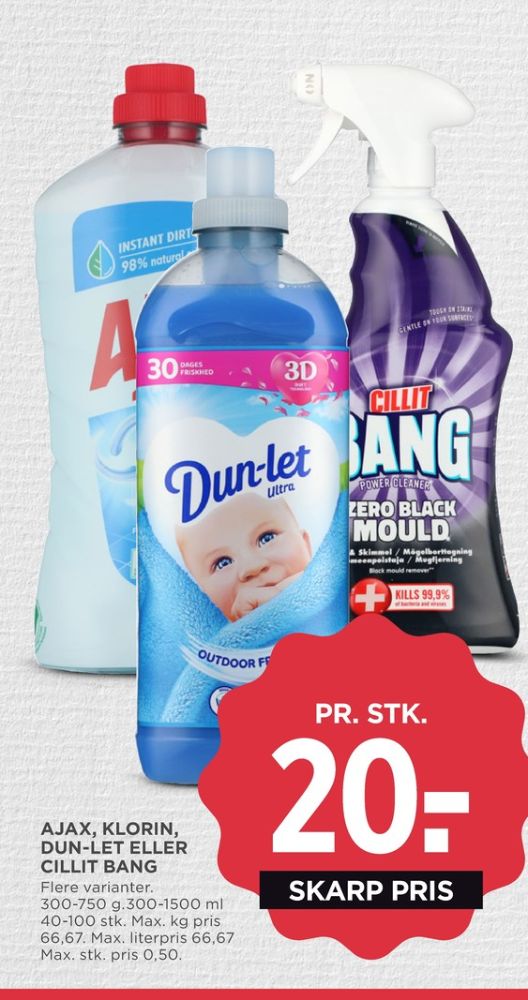 Dun-let, Skyllemiddel