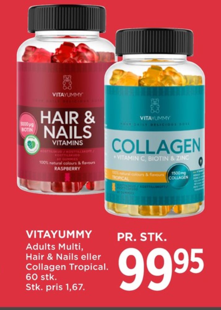 Vitayummy, Vitaminer