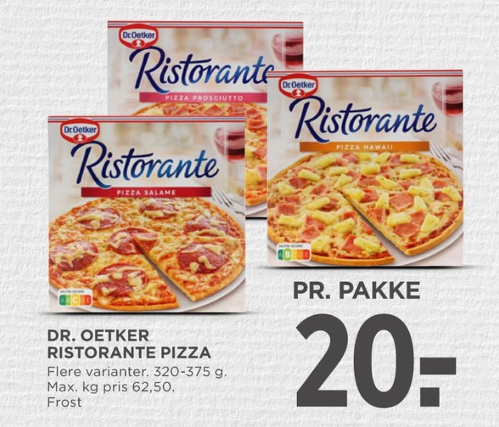 Ristorante, Pizza Prosciutto