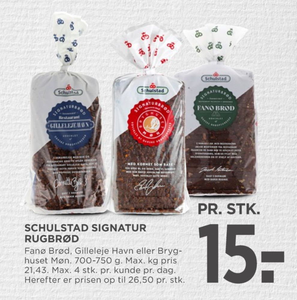 Schulstad Signaturbrød Restaurant Gillelejehavn, Rugbrødsskiver