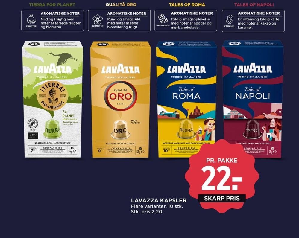 LavAzza Qualita Oro, Kaffekapsler